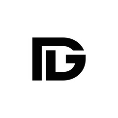 Abstract DG initials monogram logo design, icon for business, template, simple, elegant

