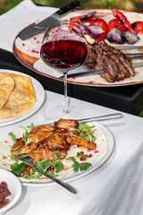 Lunch from Caucasian dishes