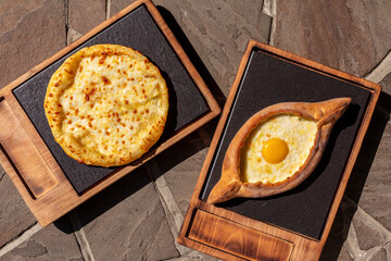 Khachapuri Adjarian and Megrelian
