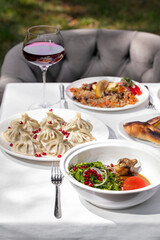 Lunch from Caucasian dishes