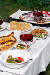 Lunch from Caucasian dishes