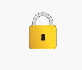 padlock secret sticker design isolated
