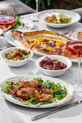 Lunch from Caucasian dishes