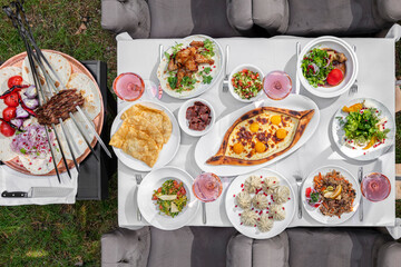 Lunch from Caucasian dishes