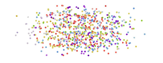 Colorful confetti falling on a holida