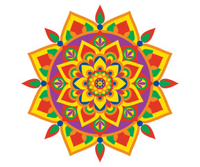 Mandala art culture pattern vector background.