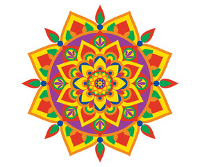Mandala art culture pattern vector background.