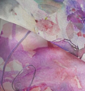 Empty fabric style background.  Colorful smooth satin design with copy space.