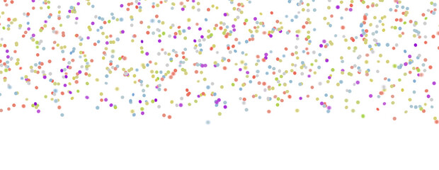 Multicolor confetti abstract background with a lot of falling pieces, isolated