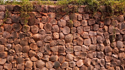 The arrangement of river stones attached to the wall adds to the beauty of Jakarta Indonesia