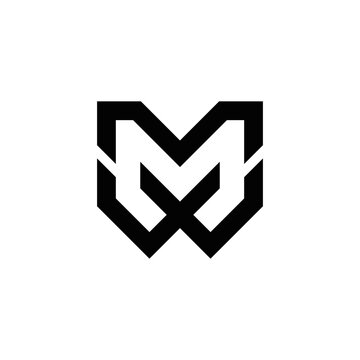 Abstract MW MWX MWM initials monogram logo design, icon for business, template, simple, elegant