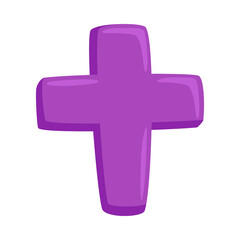 Obraz premium Christian Cross Sign Emoji Icon Illustration. Catholic Vector Symbol Emoticon Design Clip Art Sign Comic Style.