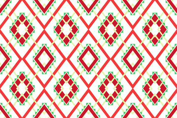 Geometric ethnic oriental pattern traditional Design for background,carpet,wallpaper,clothing,wrapping,fabric,Vector illustration.embroidery style.