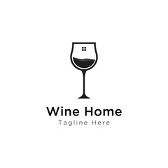 Wine Home logo design template