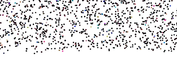 Colorful confetti on white background