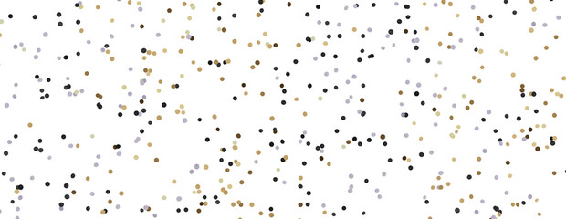 Golden confetti falling down isolated on transparent background.
