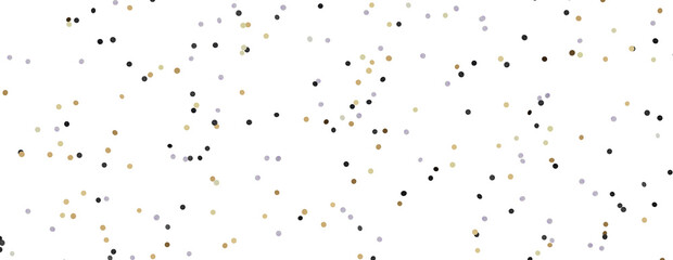 Golden confetti falling down isolated on transparent background.