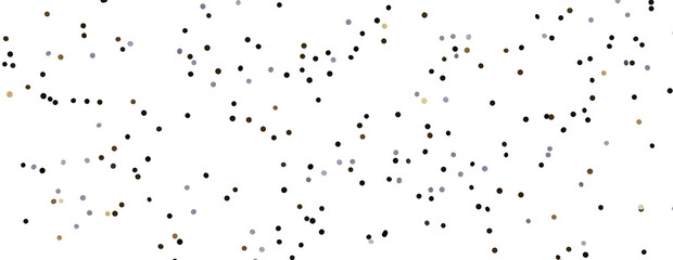 Golden confetti falling down isolated on transparent background.