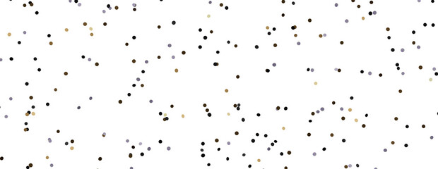 Golden confetti falling down isolated on transparent background.