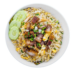 Crab fried rice isolated and save as to PNG file