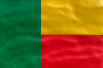 National flag  of Benin. Background  with flag  of Benin