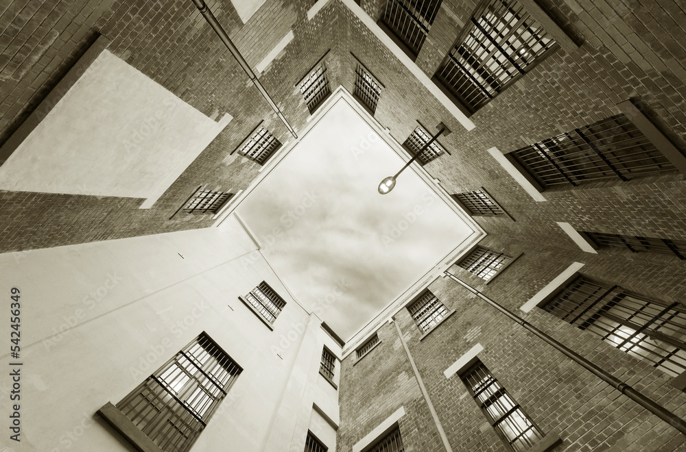 Poster tilt view of sky from historical building