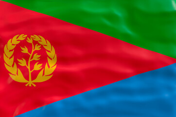 National flag  of Eritrea. Background  with flag  of Eritrea