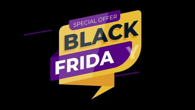 Black Friday sale sign banner for promo video. Sale badge. Special offer discount tags. super sale.