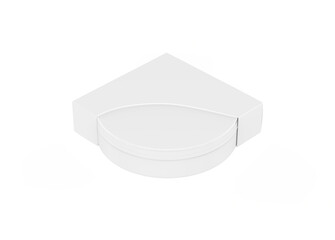 glossy jar with paper box mockup isolated on white background. 3d illustration