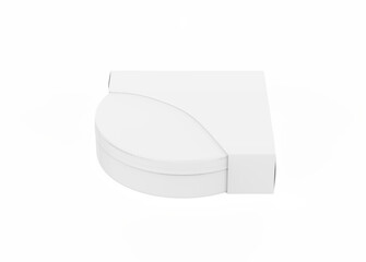 glossy jar with paper box mockup isolated on white background. 3d illustration