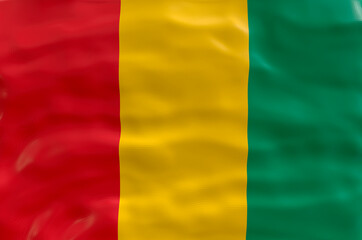 National flag  of Guinea. Background  with flag  of Guinea