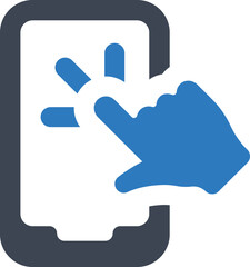 Mobile screen touch icon