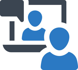 Online video conference icon