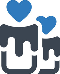 Love candles icon