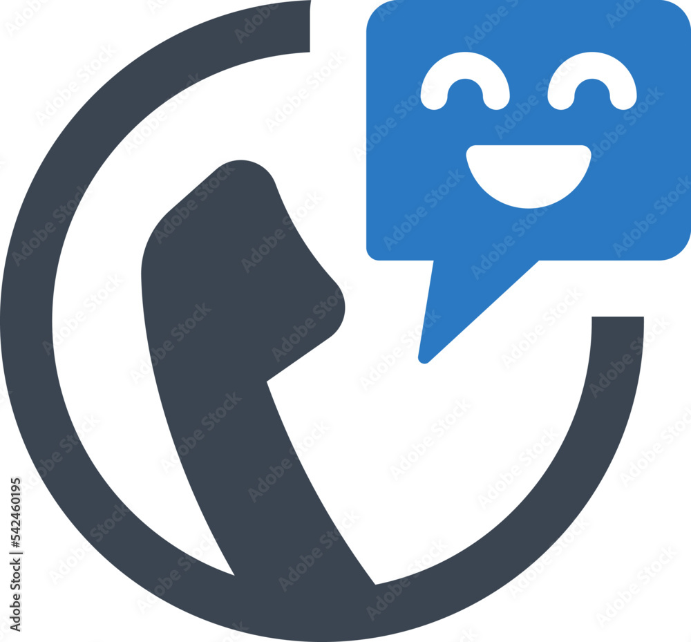 Sticker phone customer feedback icon