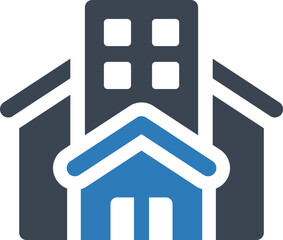 Hotel building icon