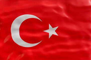 National flag  of Turkey. Background  with flag  of Turkey