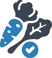 Carrot vegetable icon