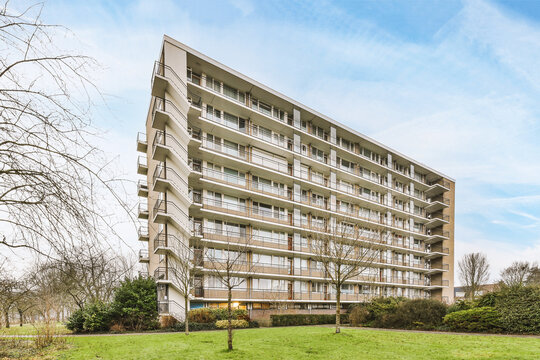 Panorama view of brick houses