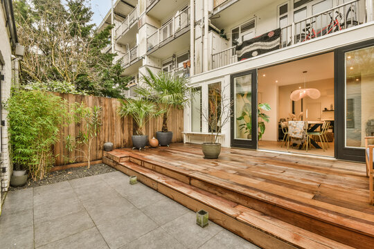 Balcony of modern building