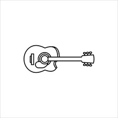 guitar musical instrument flat vector icon for music apps and websites