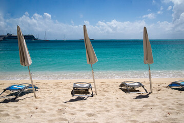 beach in St Maarten ,caribbean island