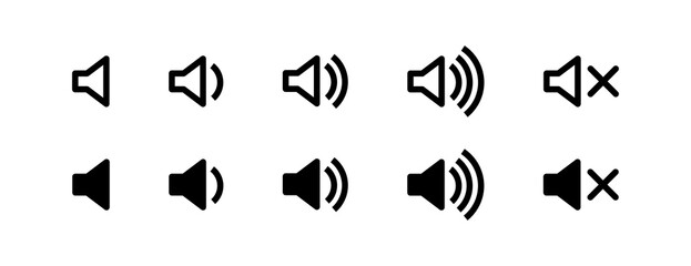 Sound icon. Audio volume symbol. Vector sign.