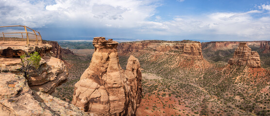 Colorado National Monument in Grand Junction, Colorado- Otto's Trail overlooking Independence Monument Canyon 