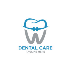 dental logo design vector template