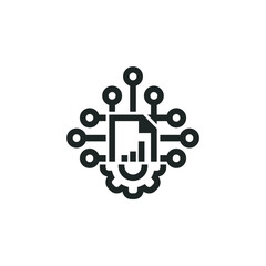Enterprise Resource Planning (ERP) icon isolated on white background