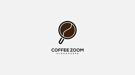 Coffee with Find logo vector design symbol graphic icon 