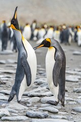 Königspinguin Kolonie Gold Harbour - landschaftlich reizvolle Bucht auf Südgeorgien 