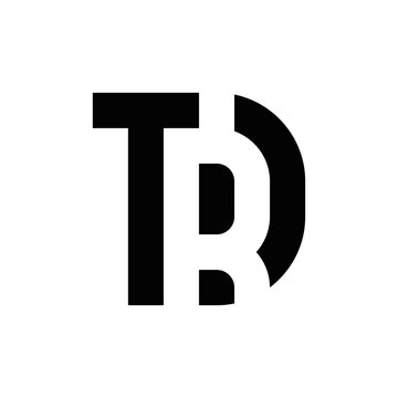 Abstract TDR initials monogram logo design, icon for business, template, simple, elegant