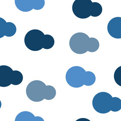 Fototapeta na wymiar set of clouds on blue background seamless pattern vector